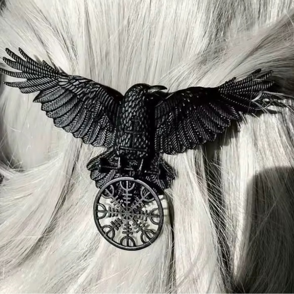 Gothic Black Eagle Hair Clip main image 7